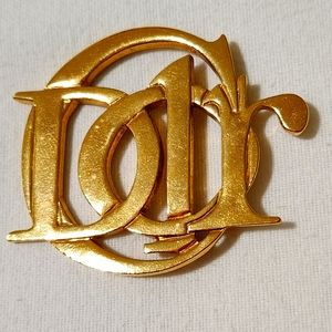 Vintage Christian Dior Gold Plated Brooch